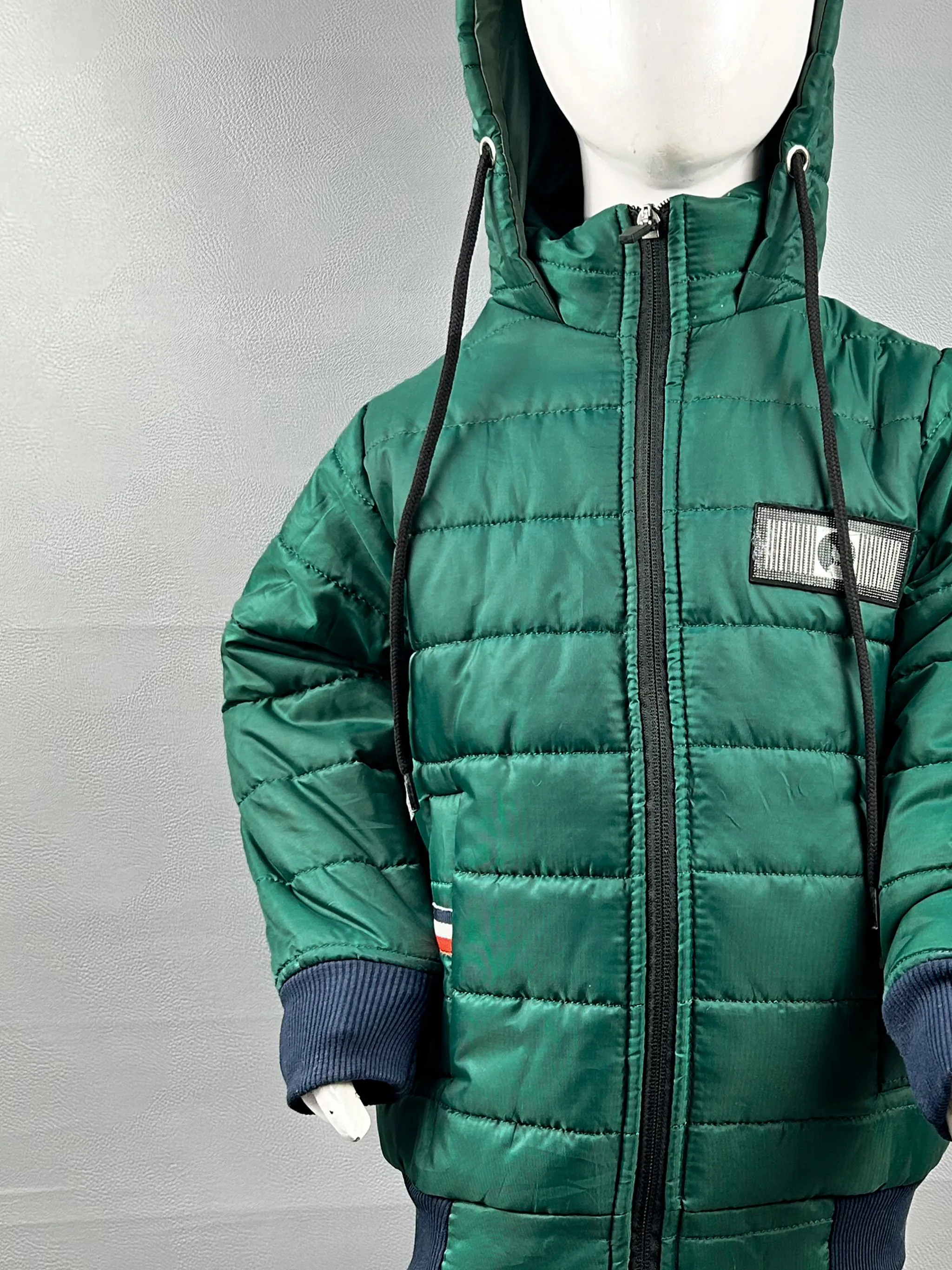 2.5Yrs - 8Yrs Dark Green Puffer Jacket For Boys NKG KJ28