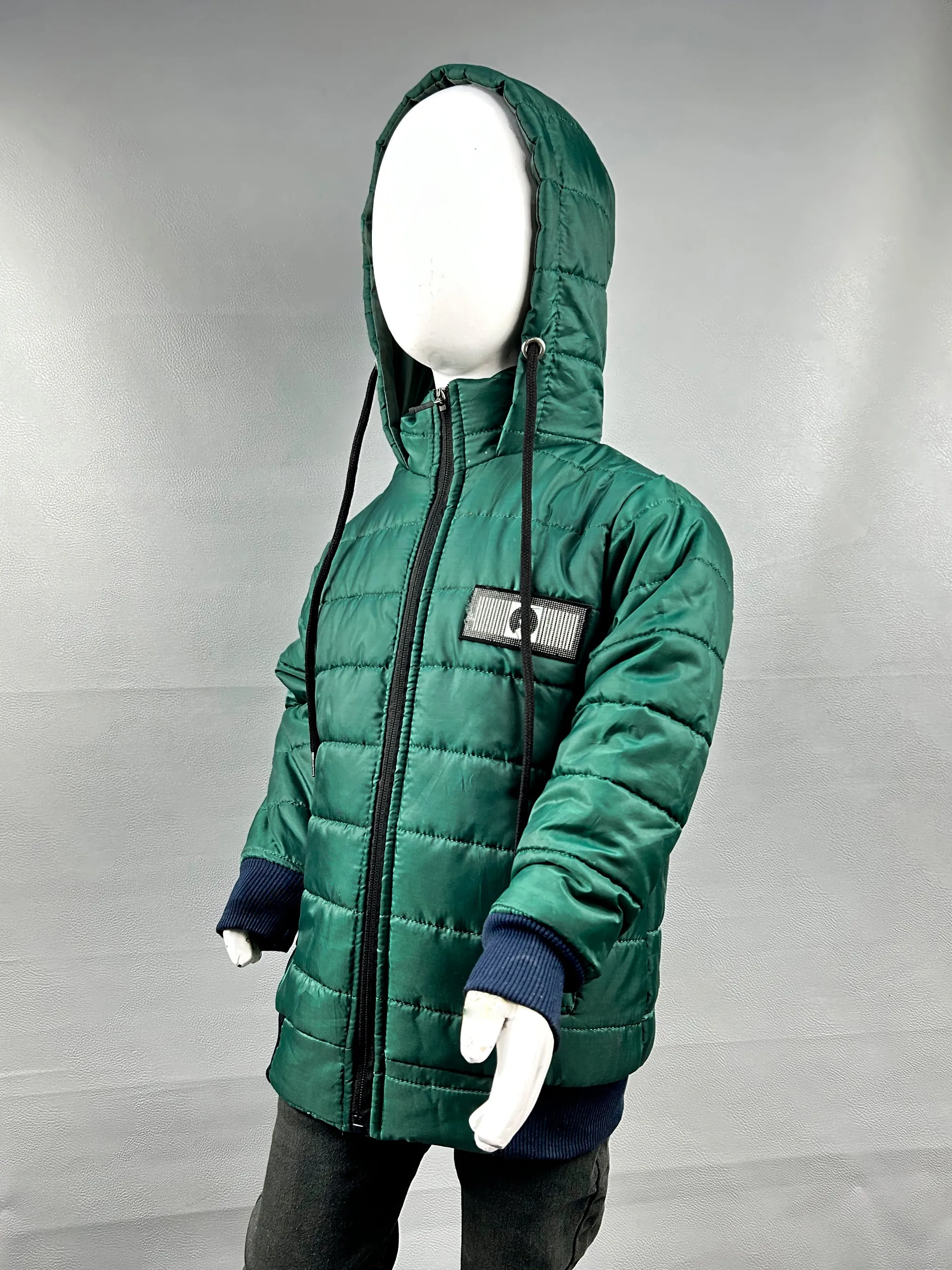 2.5Yrs - 8Yrs Dark Green Puffer Jacket For Boys NKG KJ28