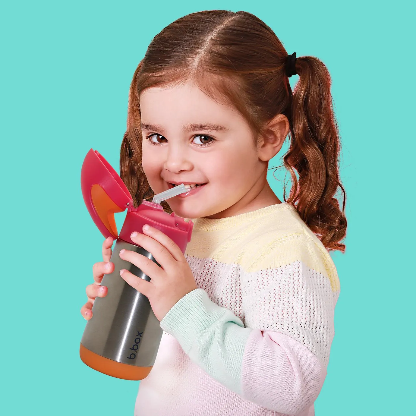 350ml insulated drink bottle - blue slate