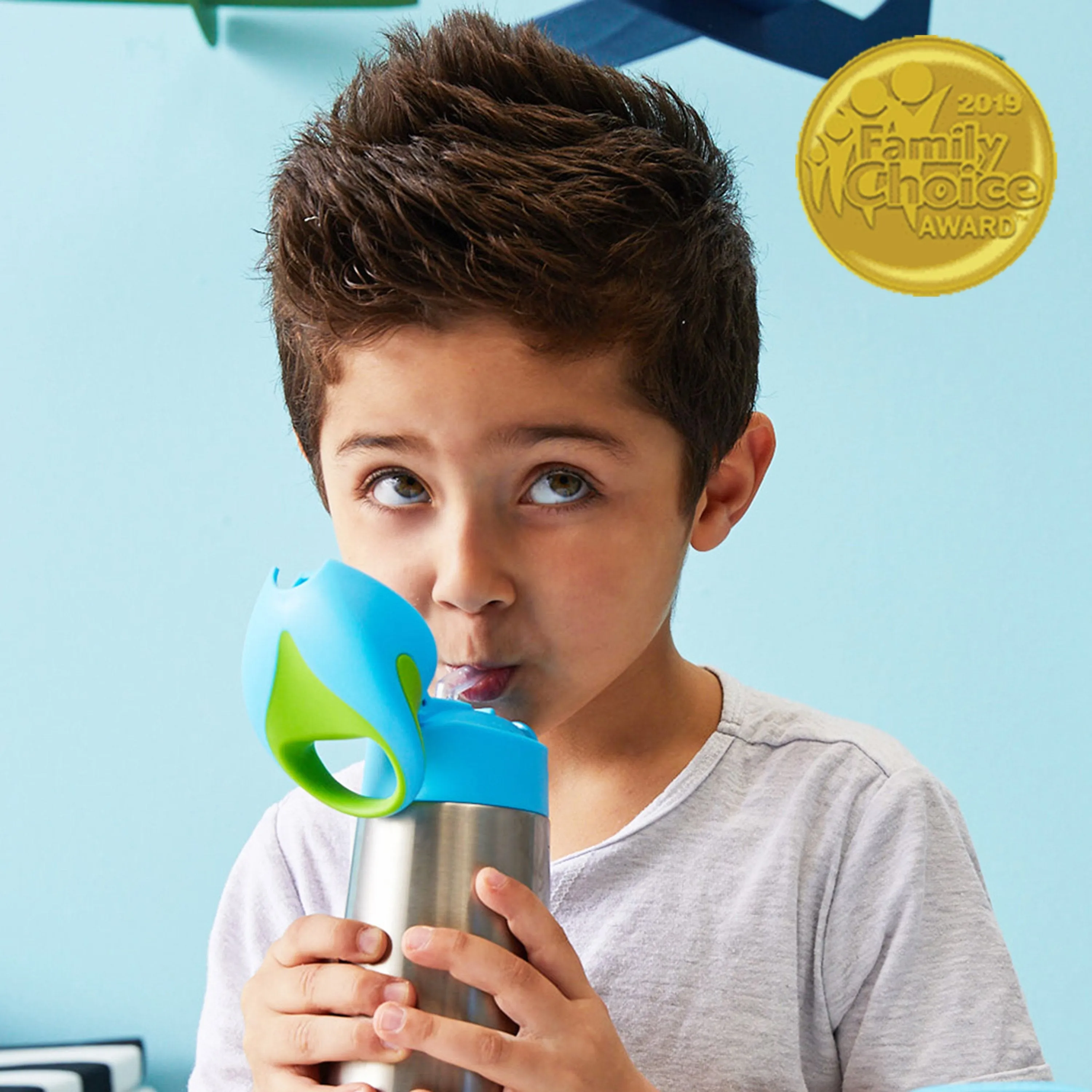 350ml insulated drink bottle - ocean breeze