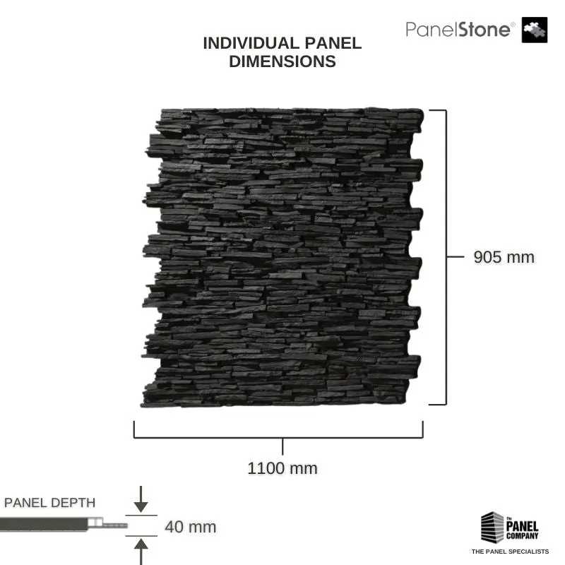 Alpes Slate Anthracite Panel Stone