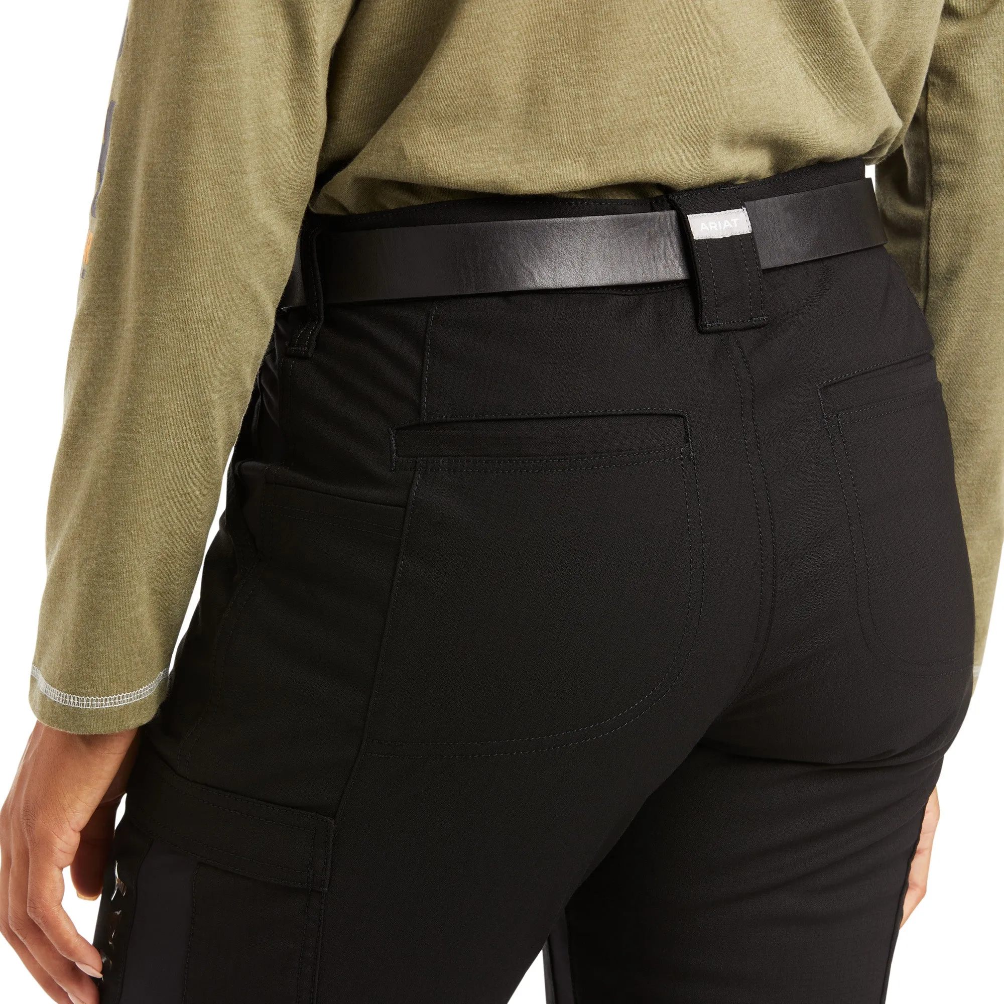 Ariat Ladies Rebar Durastretch™ Ripstop Black Cargo Pants 10036688