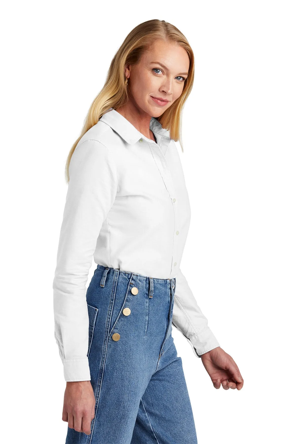 Brooks Brothers Womens Casual Oxford Cloth Shirt, White