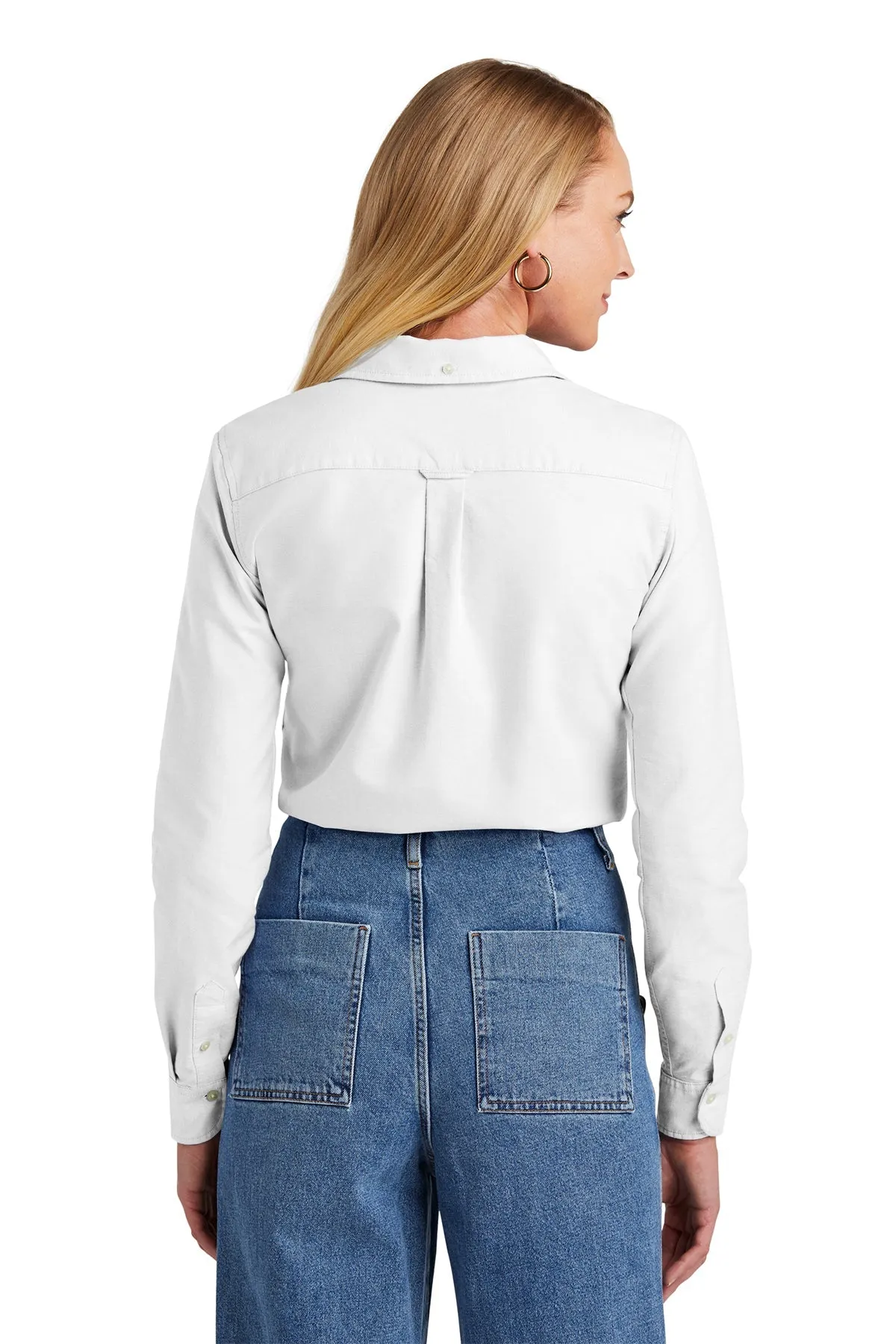 Brooks Brothers Womens Casual Oxford Cloth Shirt, White