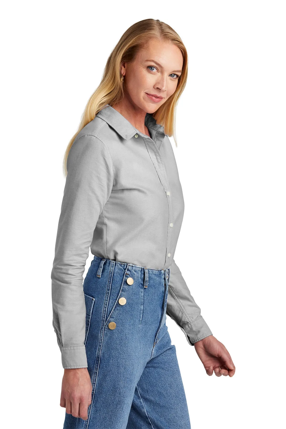 Brooks Brothers Womens Casual Oxford Cloth Shirt, Windsor Grey