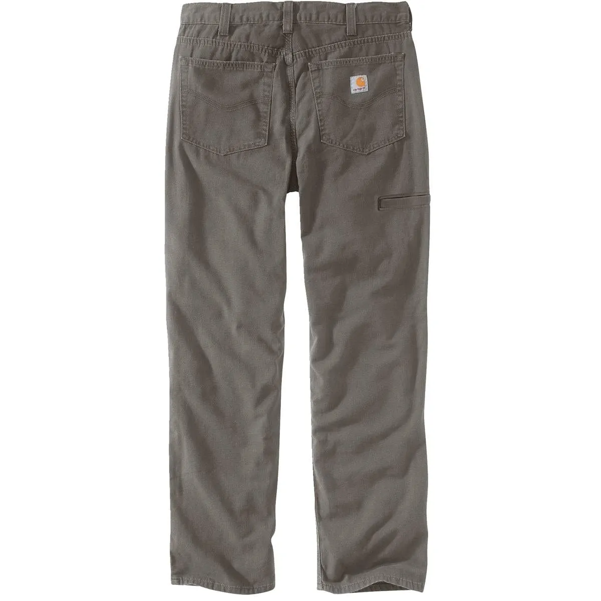 Carhartt Rugged Flex Relaxed Fit Canvas 5-Pocket Work Pant, Gravel and Hickory