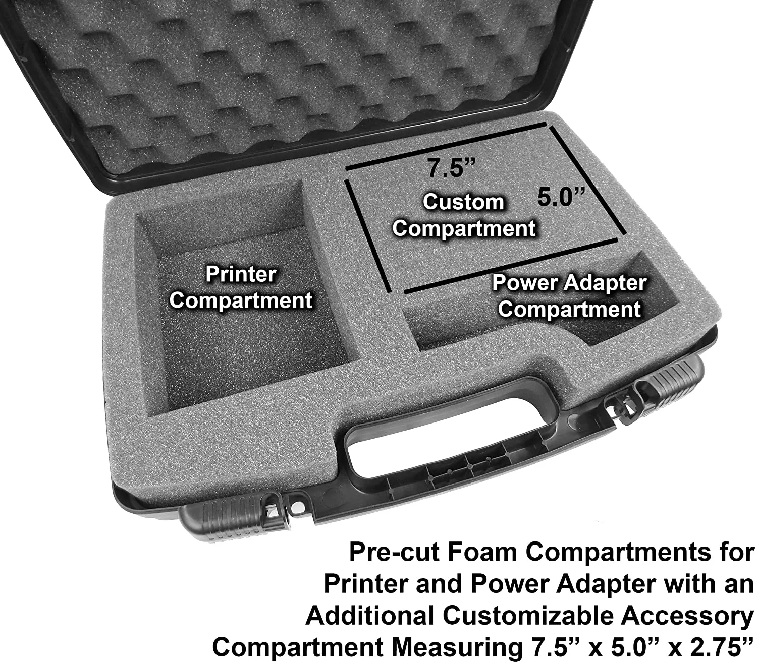 CASEMATIX Portable Printer Case Compatible with Canon Selphy CP1500 Photo Printer, Photo Paper, Adapter and Accessories - Printer Not Included