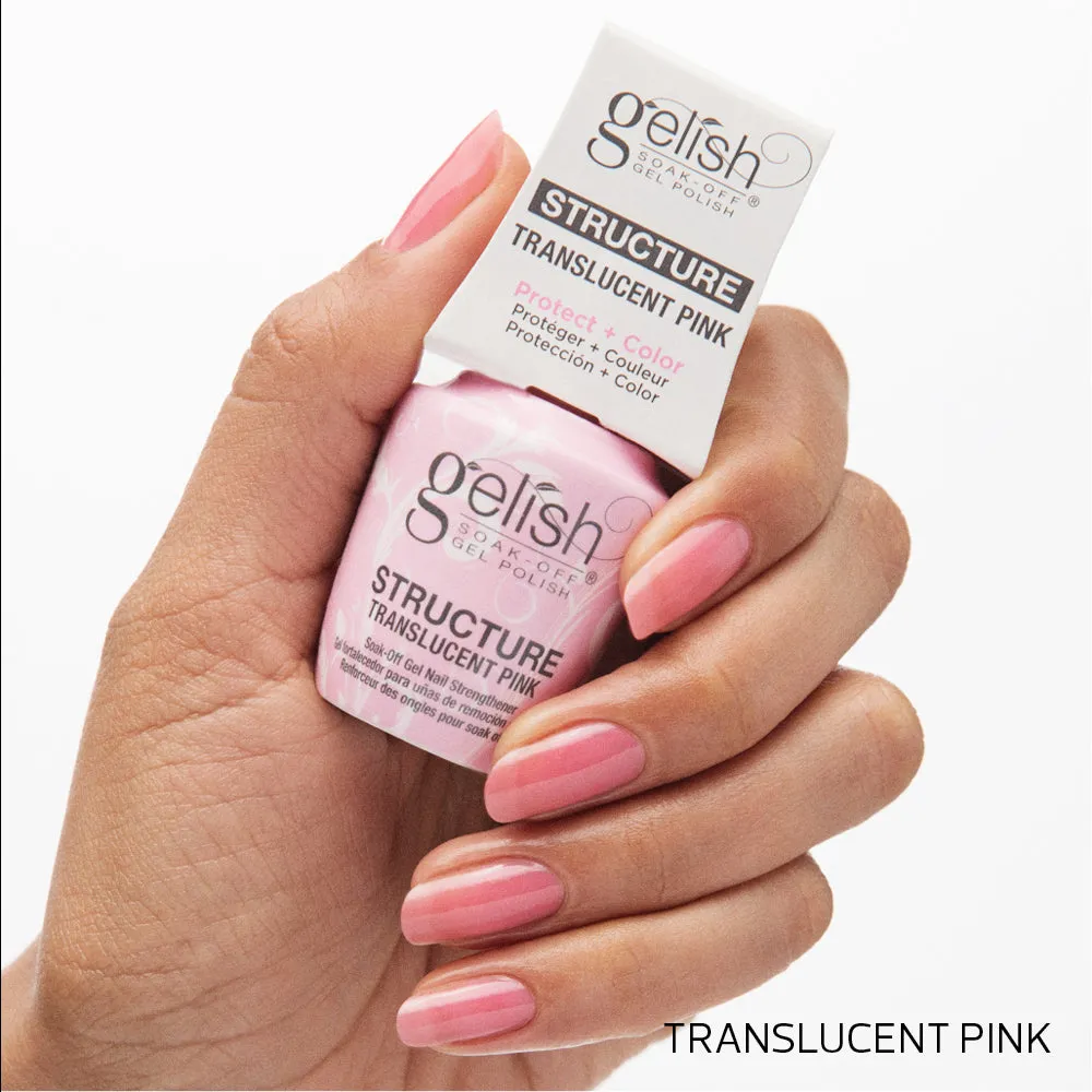 Gelish Structure Soak-Off Nail Strengthener, Translucent Pink,  0.5 fl oz