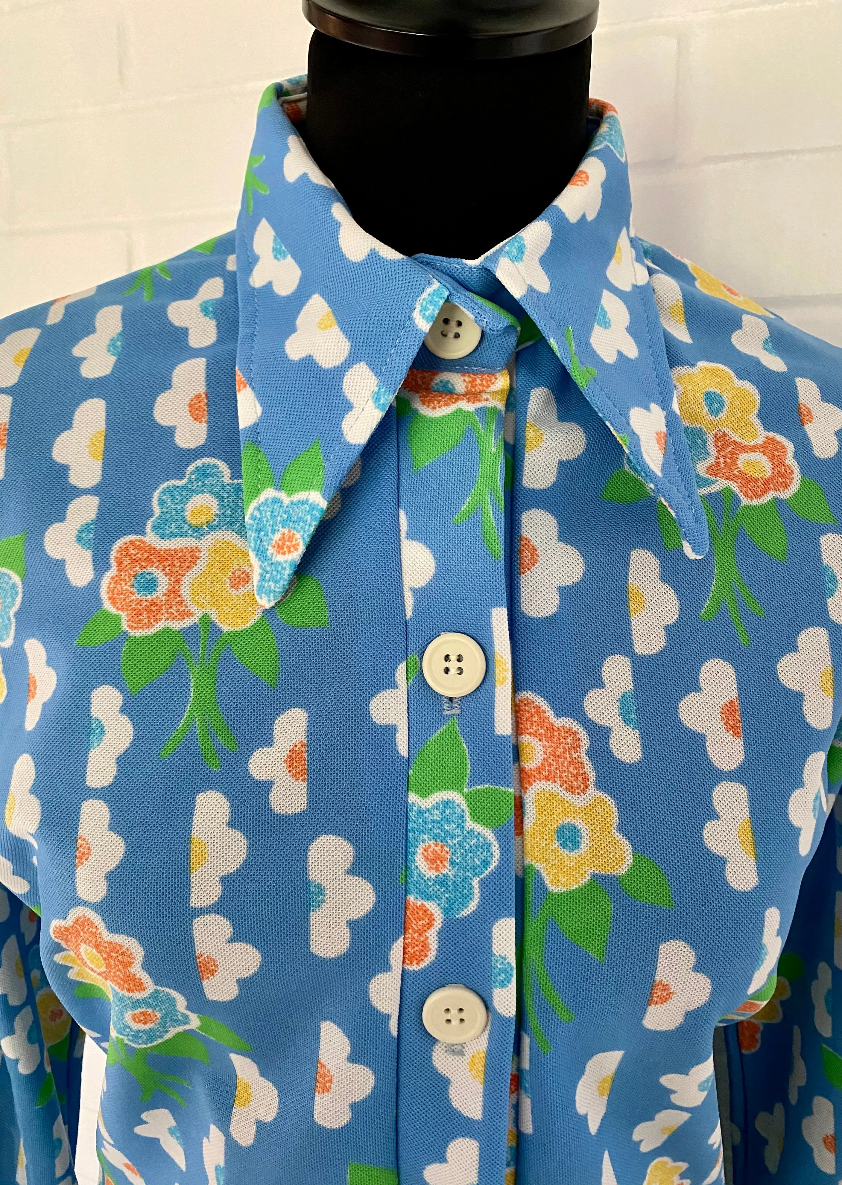 Late 60s/ Early 70s Beeline Flowered Dress