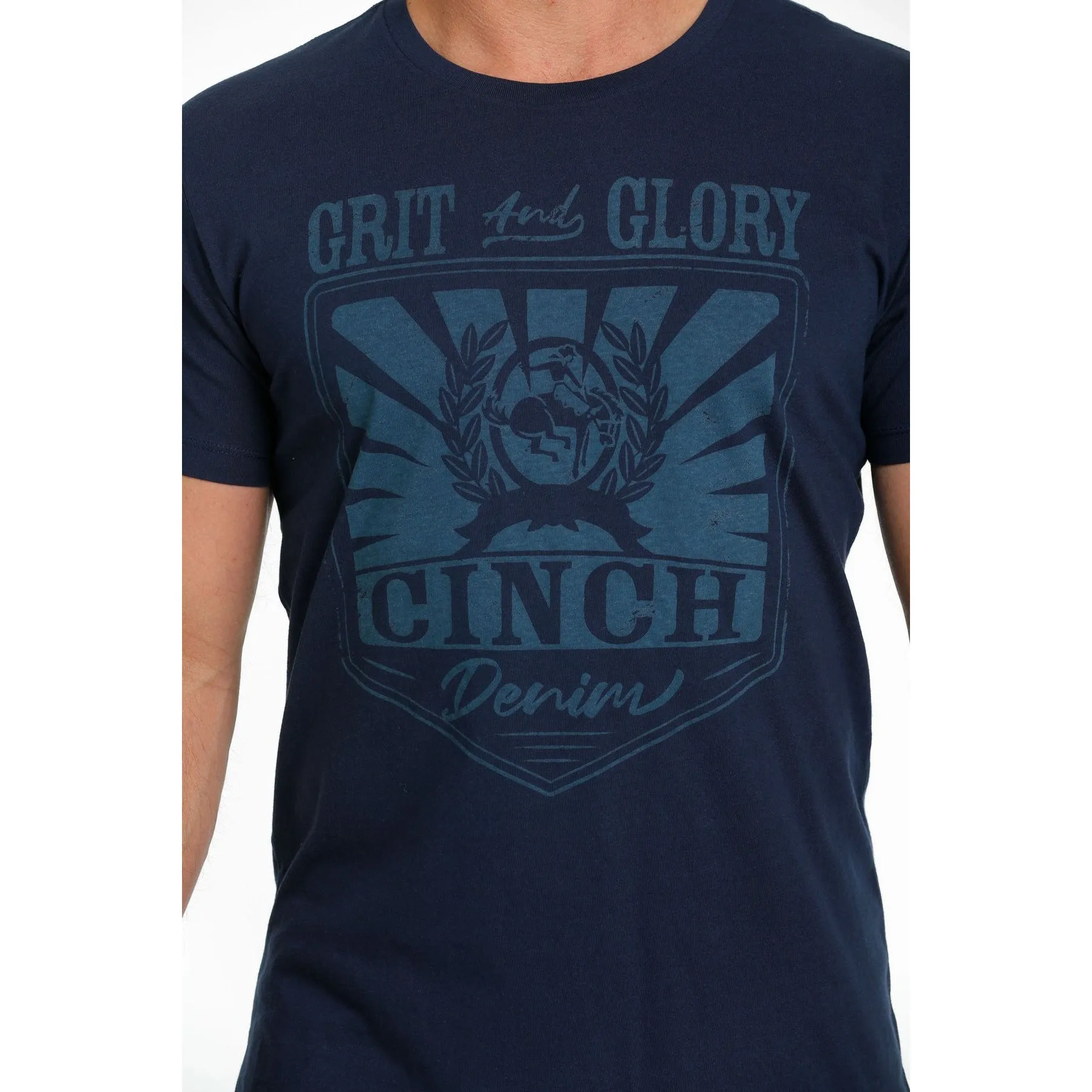 MEN'S GRIT & GLORY CINCH DENIM TEE - NAVY