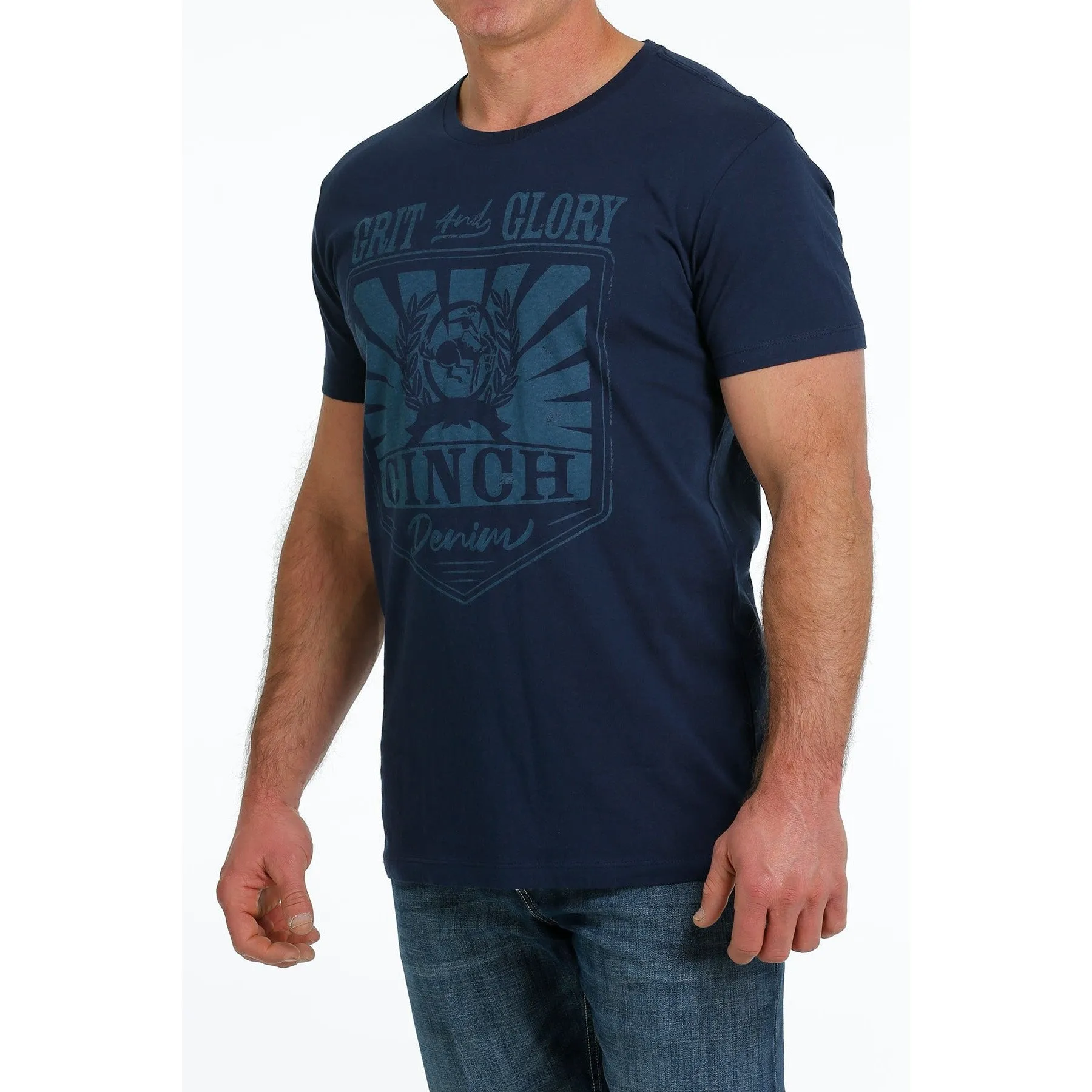 MEN'S GRIT & GLORY CINCH DENIM TEE - NAVY