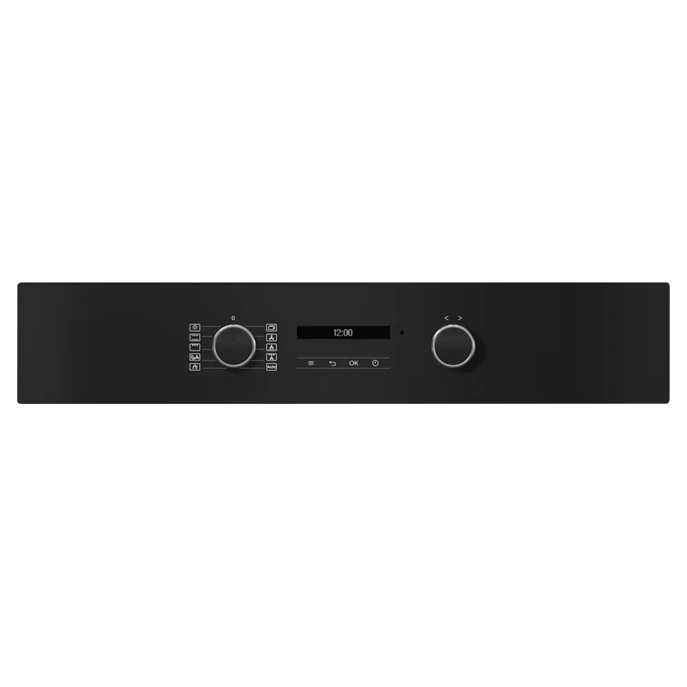 Miele Active 76L Built-In Electric Single Oven - Obsidian Black & Stainless Steel | H2465BP