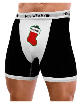 Naughty Coal Cute Christmas Stocking Mens Boxer Brief Underwear