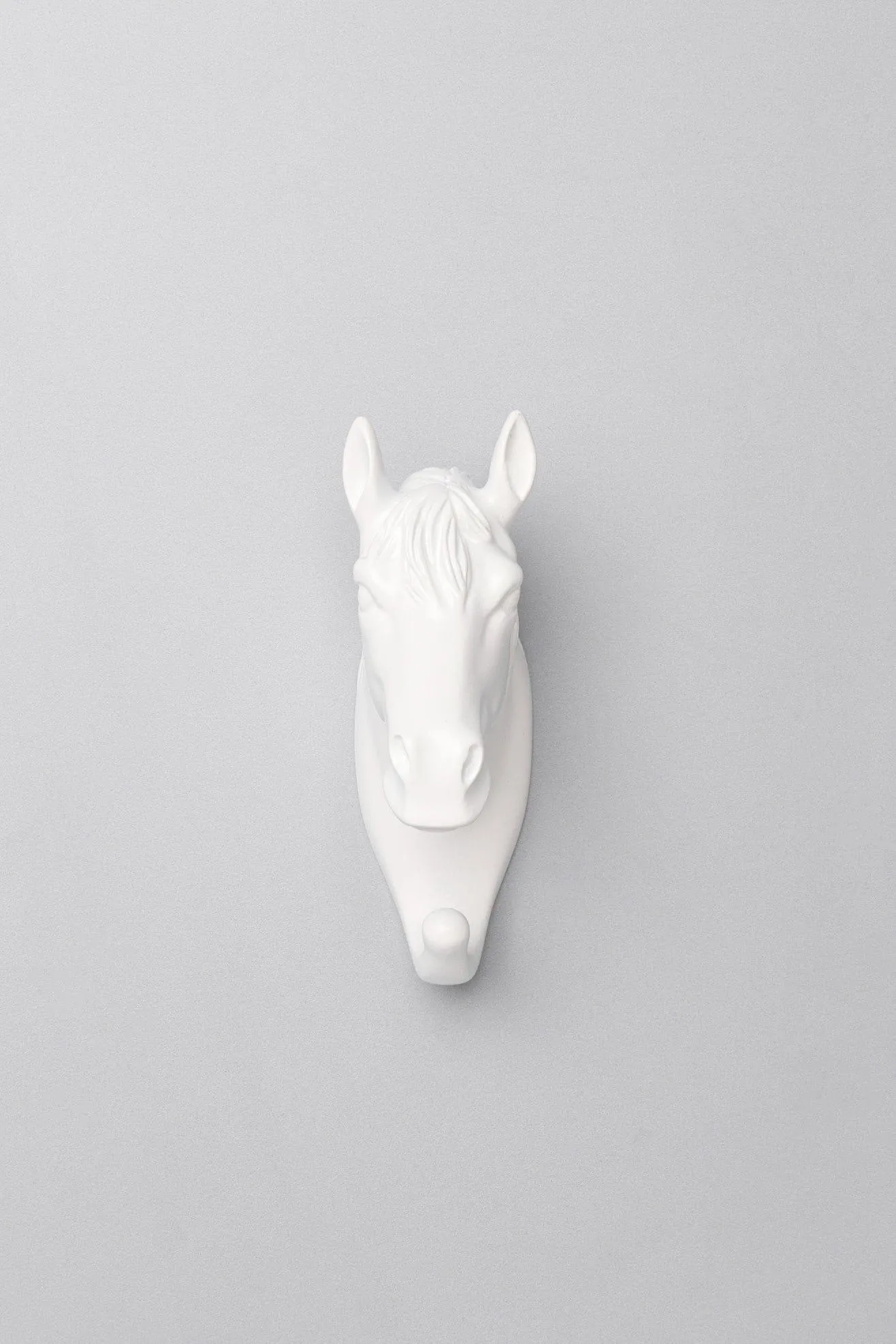 Ornamental White Animal Heads Wildlife Solid Resin Wall Organizer Coat Hook