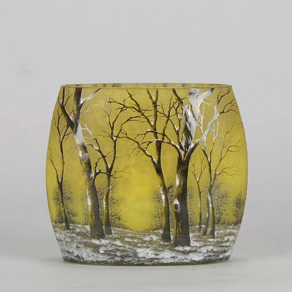 "Winter Vase" by Daum Freres
