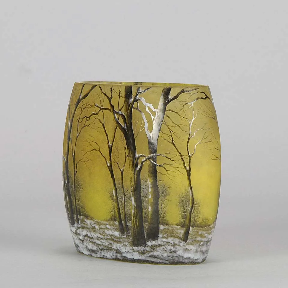 "Winter Vase" by Daum Freres