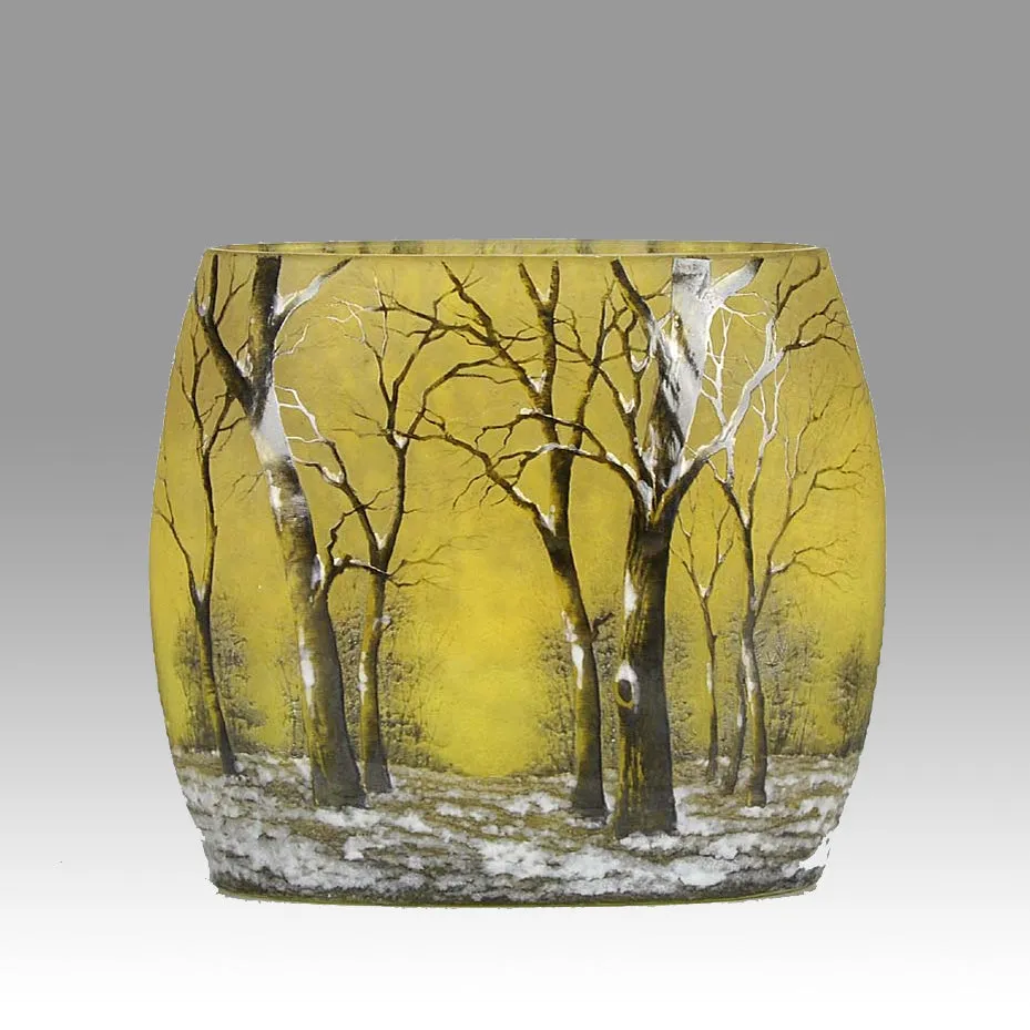 "Winter Vase" by Daum Freres