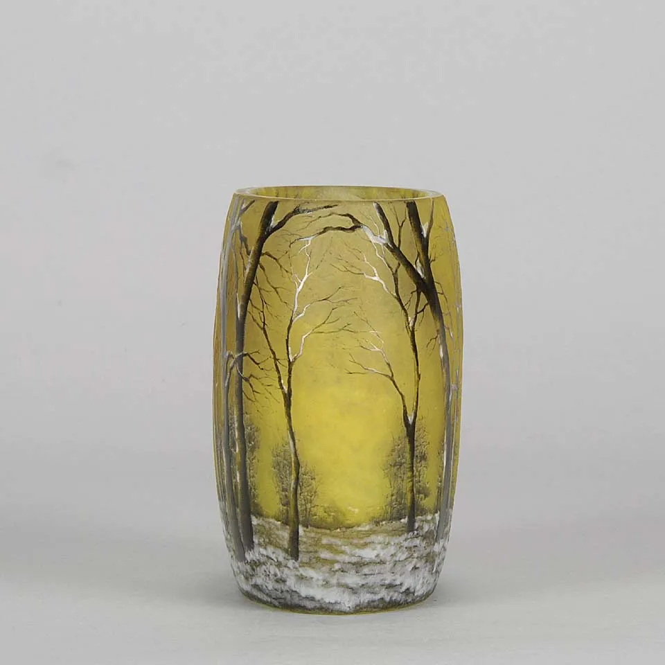 "Winter Vase" by Daum Freres