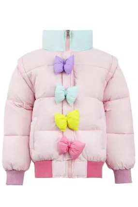Rainbows Bows Puffer Jacket
