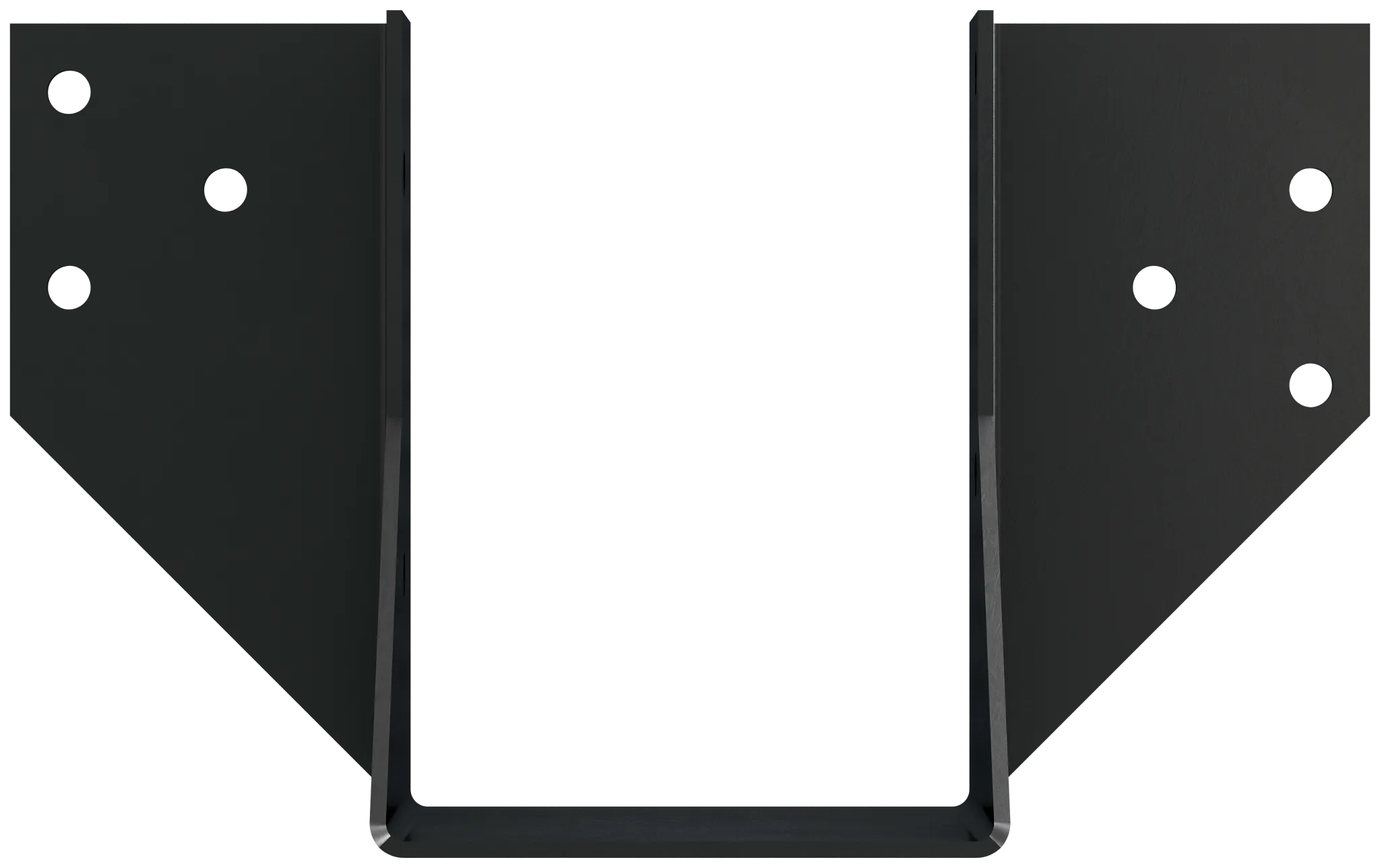Simpson OHU46-SDS3 OHU Black Powder-Coated Ornamental Joist Hanger for 4x6 with Strong-Drive SDS Screws