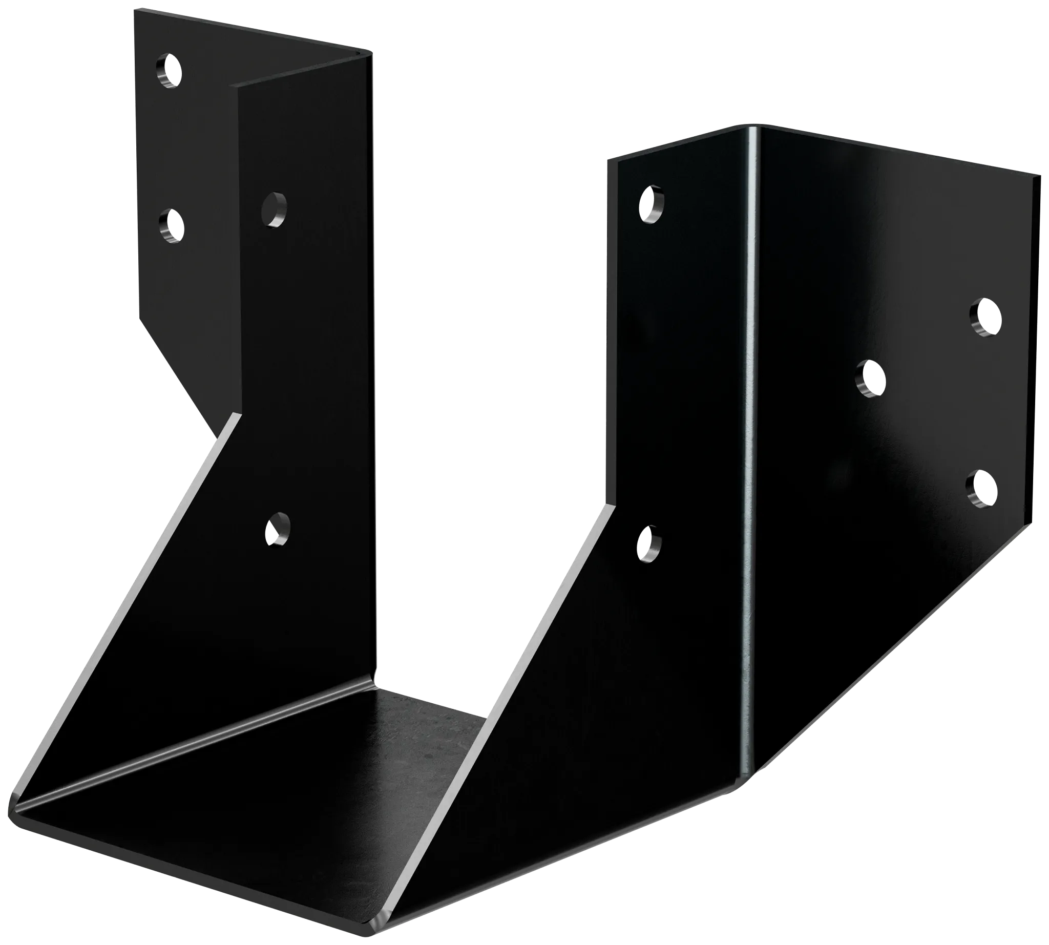 Simpson OHU46-SDS3 OHU Black Powder-Coated Ornamental Joist Hanger for 4x6 with Strong-Drive SDS Screws