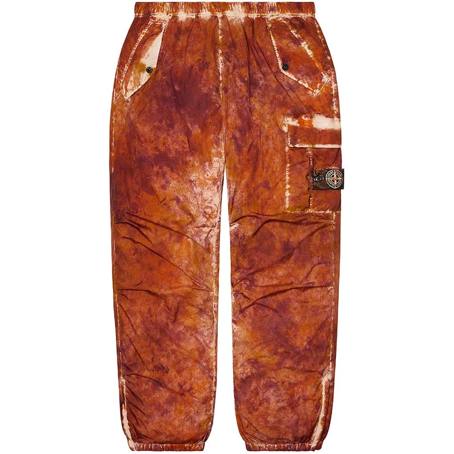 Supreme x Stone Island Painted Camo Nylon Cargo Pants Coral (Size L)