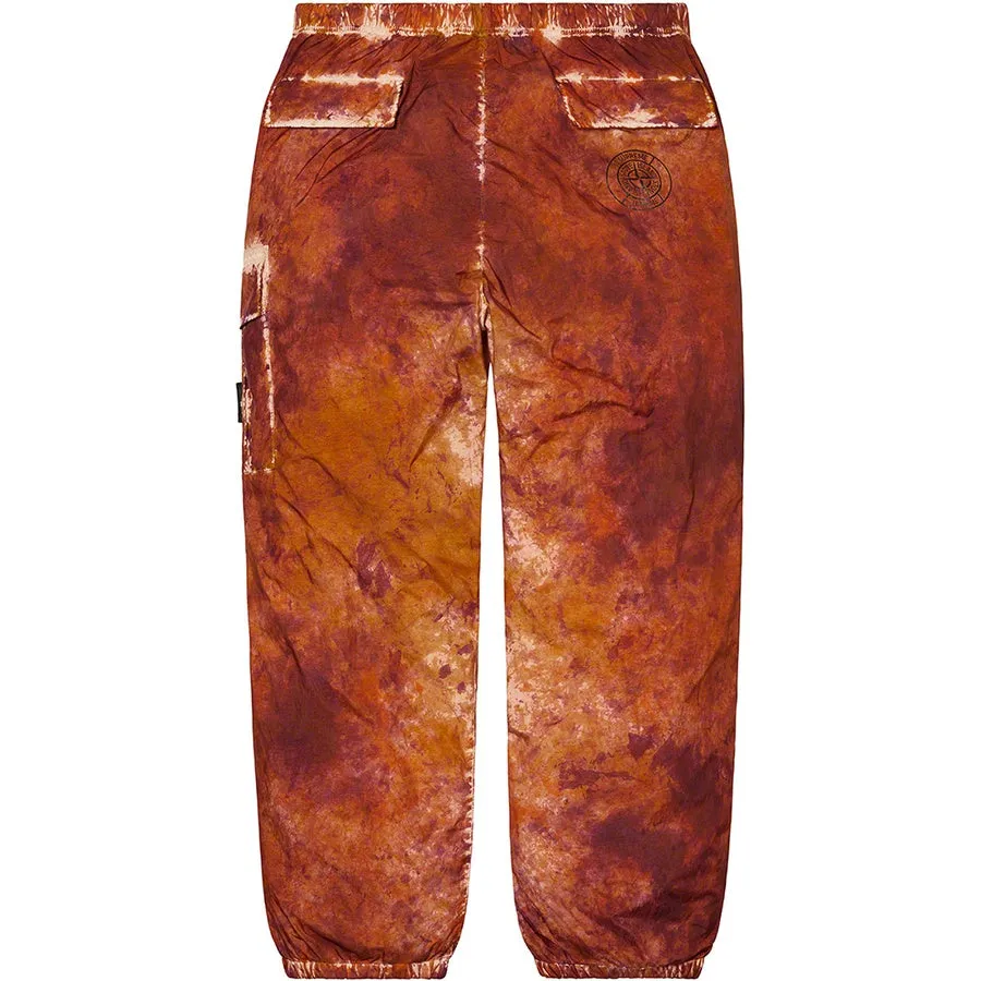 Supreme x Stone Island Painted Camo Nylon Cargo Pants Coral (Size L)