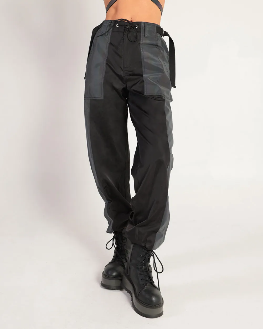 Time 2 Get Lit Rainbow Reflective Cargo Joggers