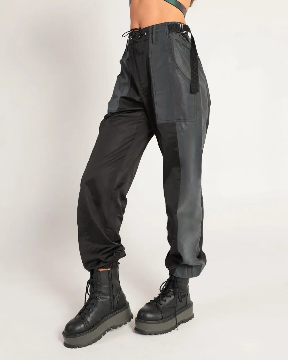 Time 2 Get Lit Rainbow Reflective Cargo Joggers