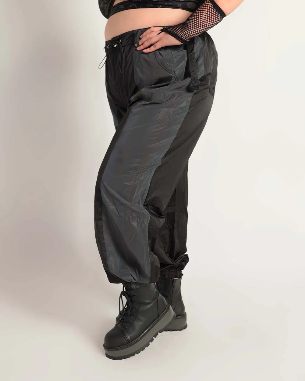 Time 2 Get Lit Rainbow Reflective Cargo Joggers