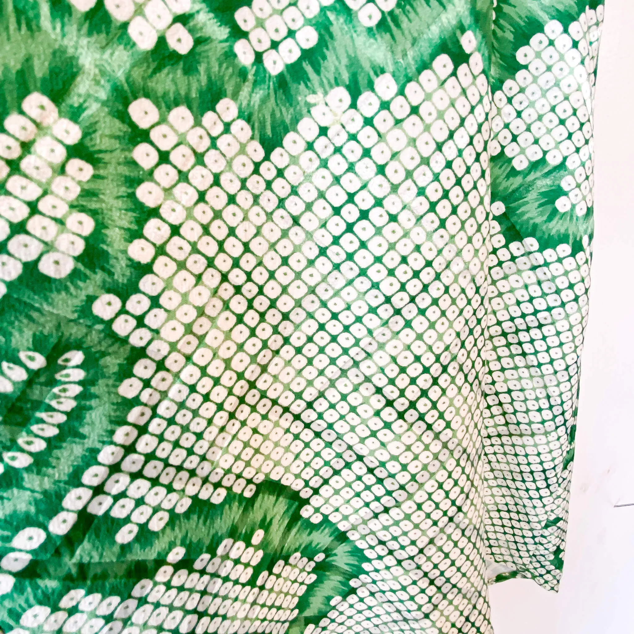 Tsumugi | Japanese Vintage Silk Kimono Shirt - Green
