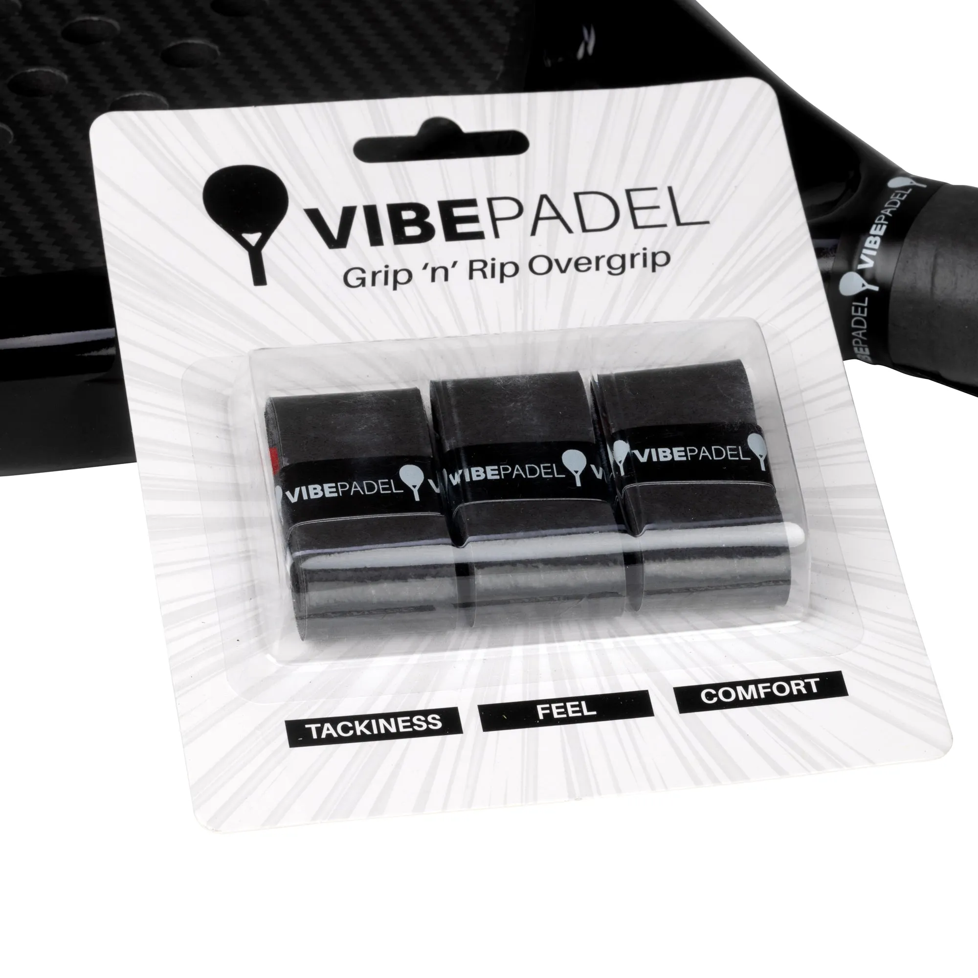Vibe Padel - All black x3 pack
