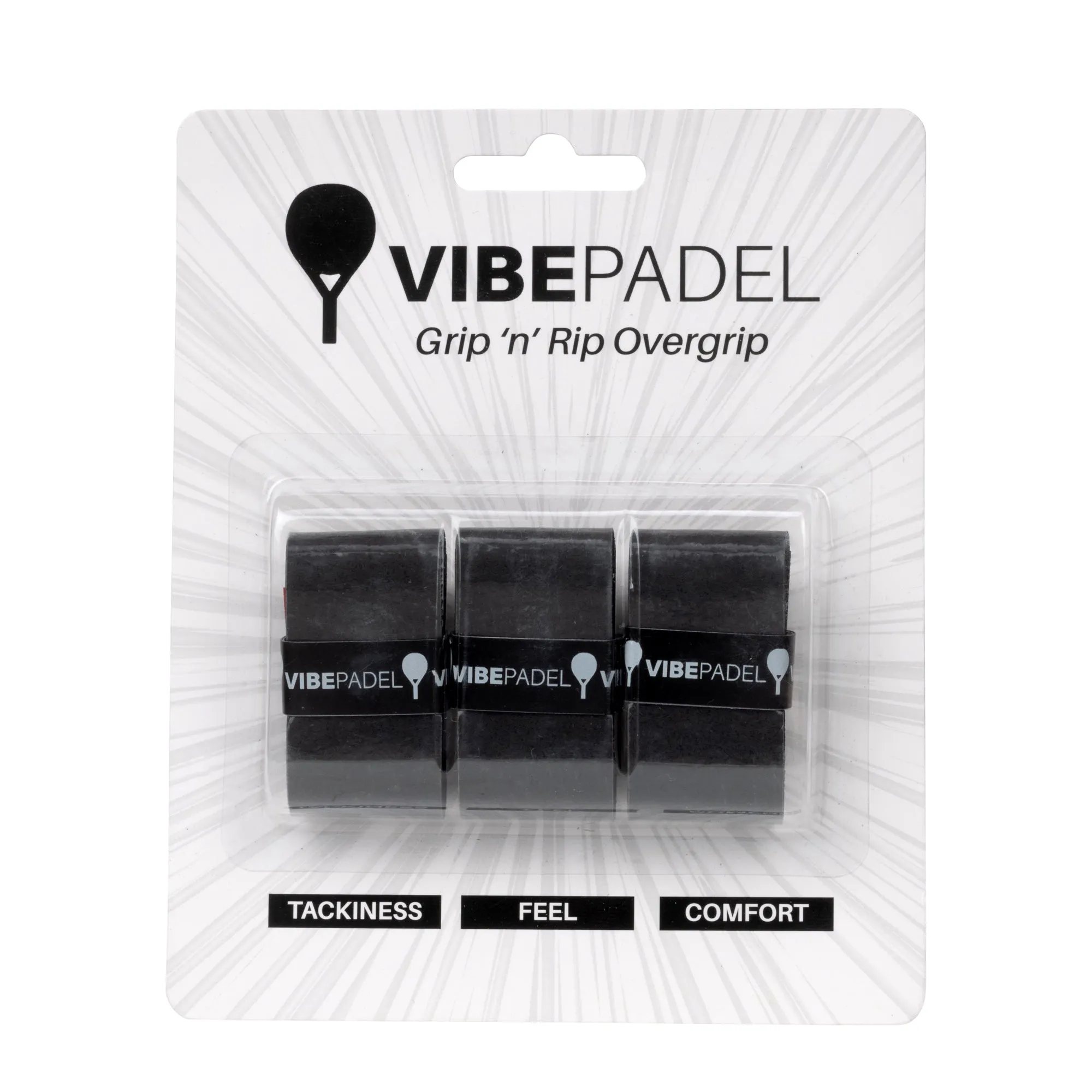 Vibe Padel - All black x3 pack
