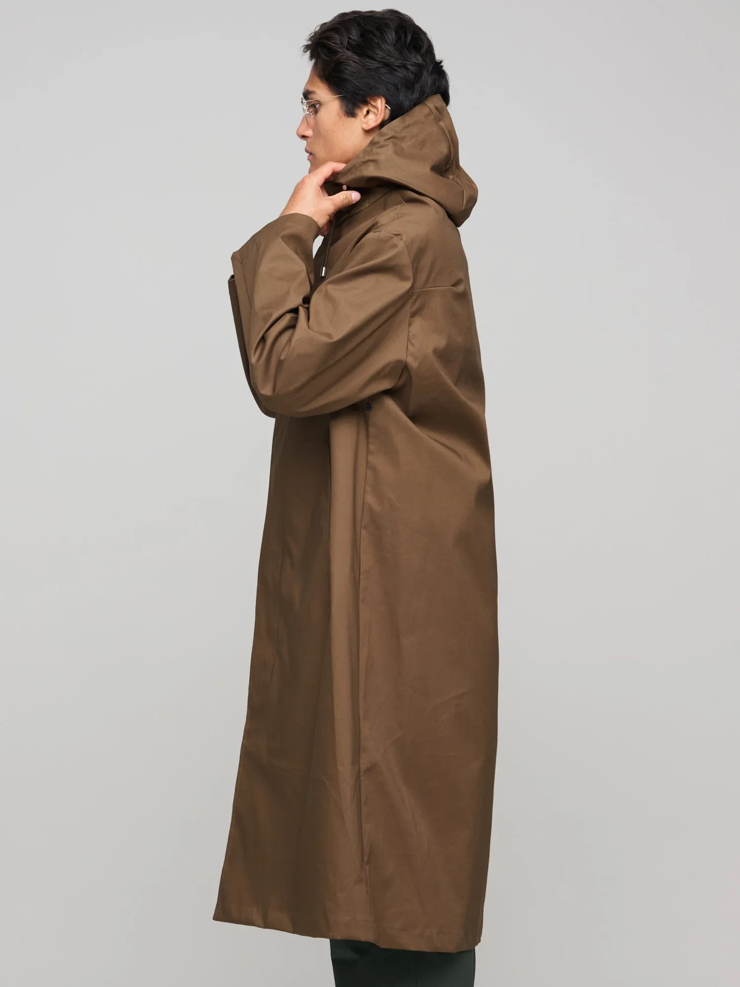 Wolfson Raintec Hooded Coat, Brown